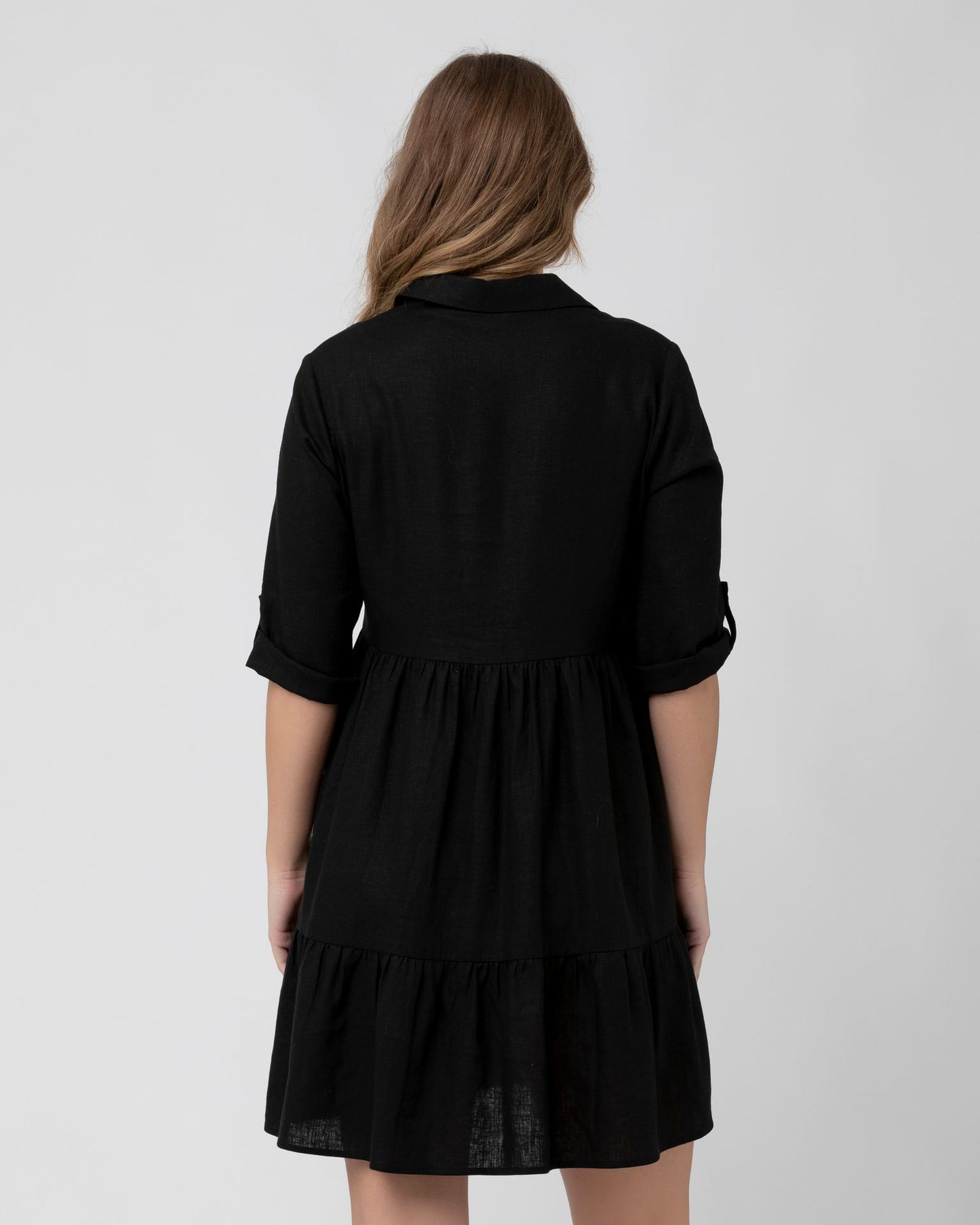 Ripe Adel Button Through Dress - Black