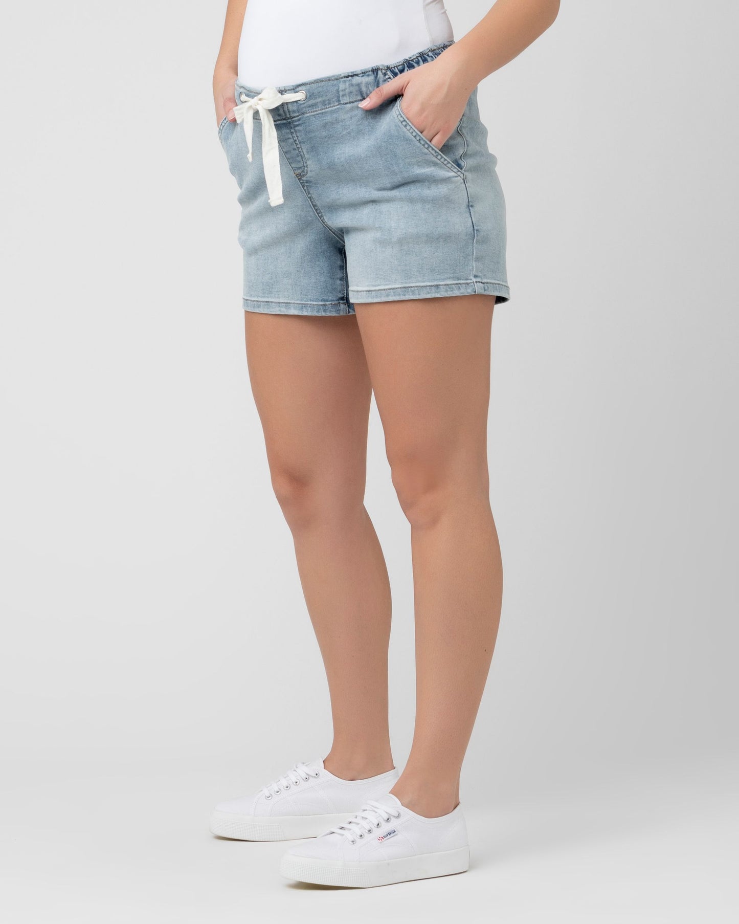 Ripe Bailey Denim Short Light Blue