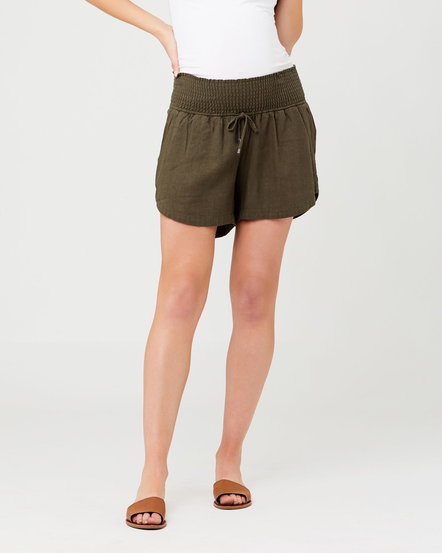 Ripe Byron Shirred Short - Olive