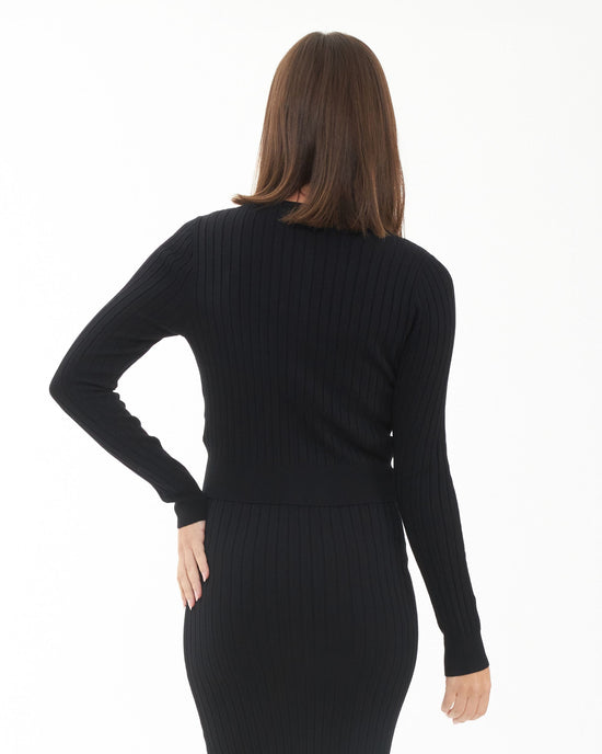 Ripe Caitlin Rib Crop Cardigan - Black