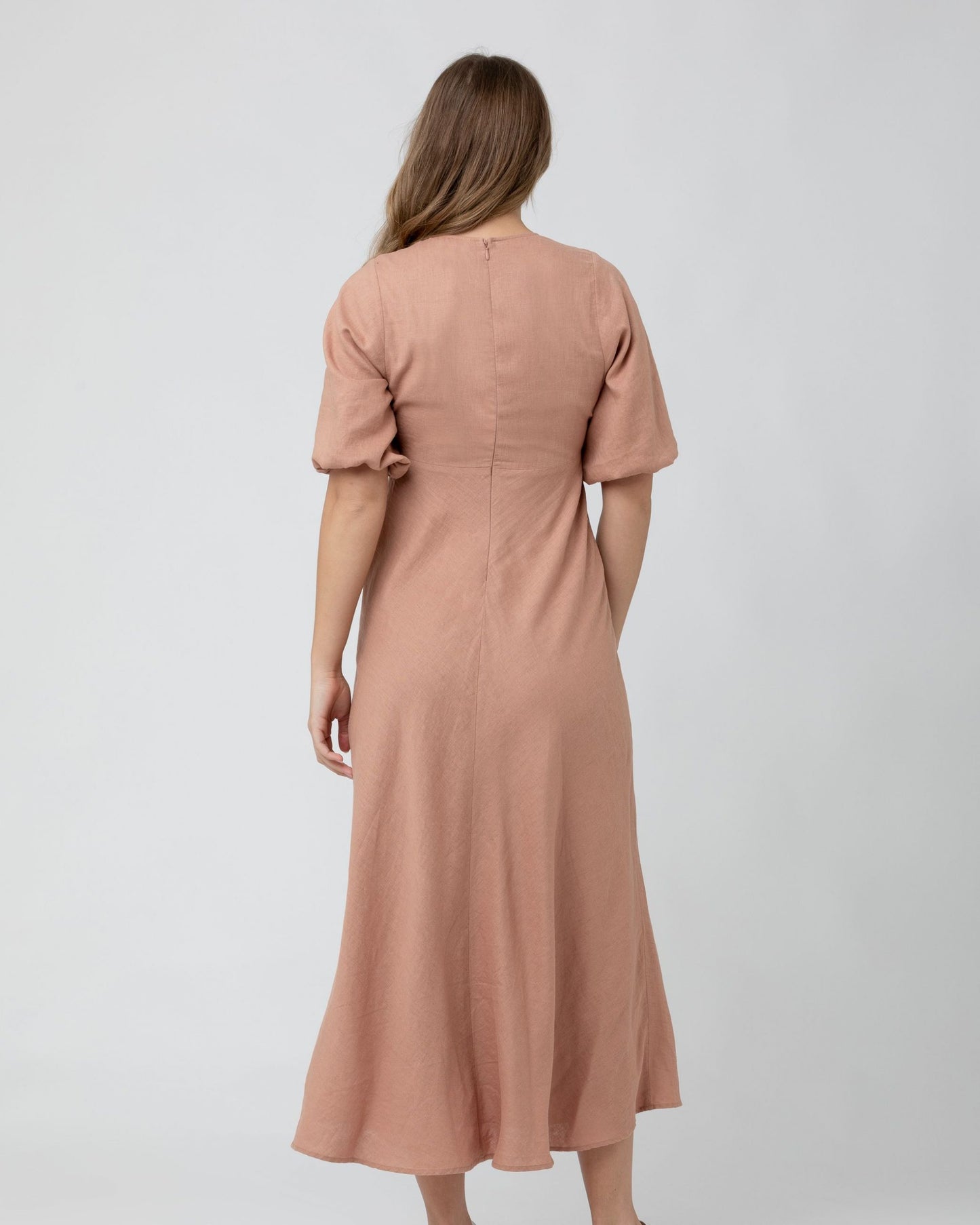 Ripe Camille Tie Front Dress - Clay