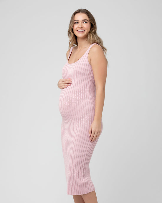 Ripe Carmen Rib Knit Dress - Pink