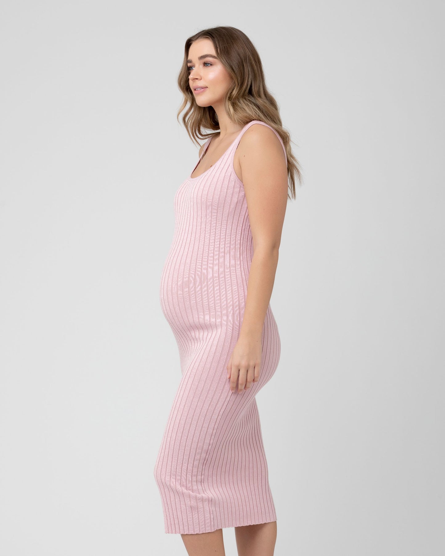 Ripe Carmen Rib Knit Dress - Pink