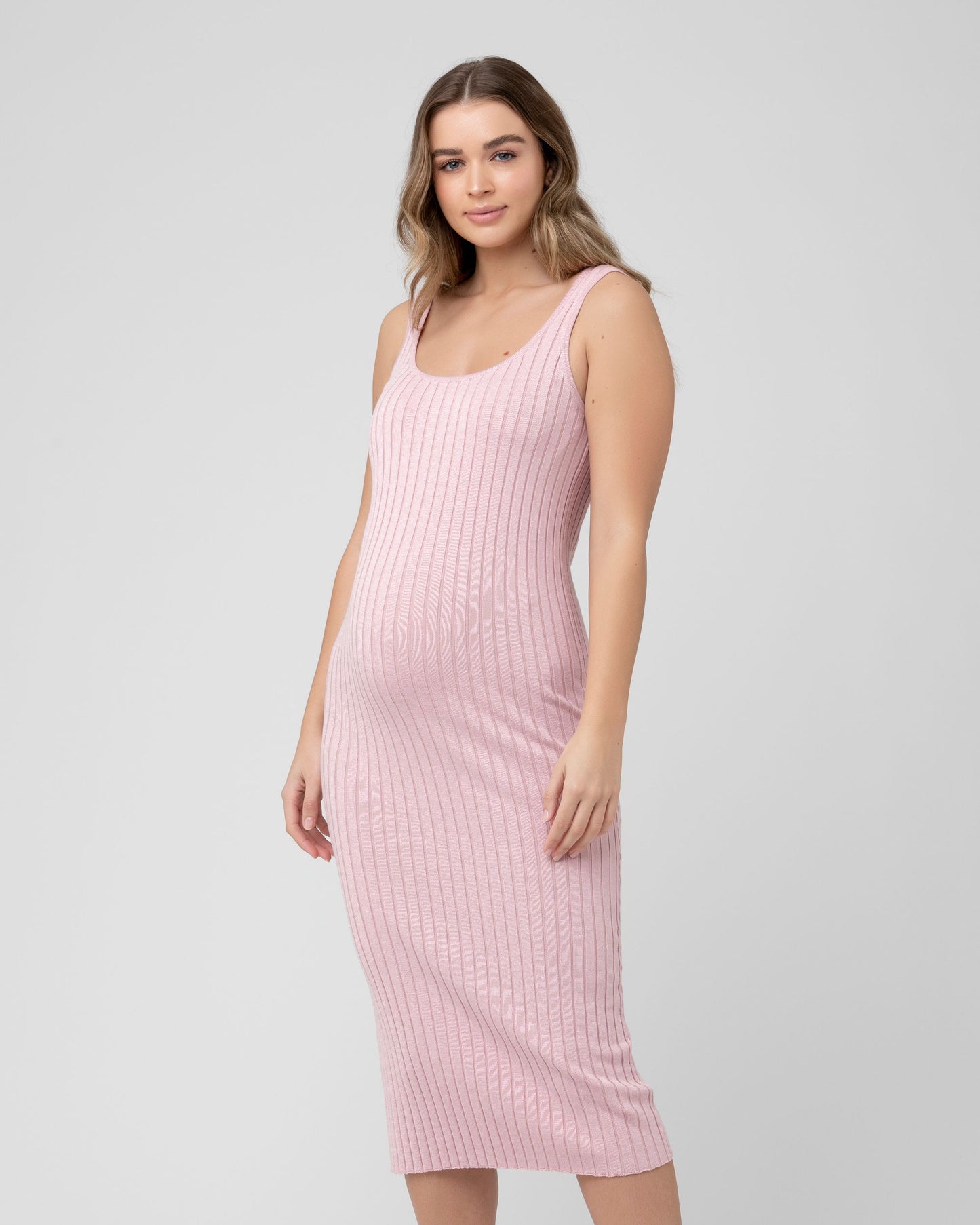 Ripe Carmen Rib Knit Dress - Pink