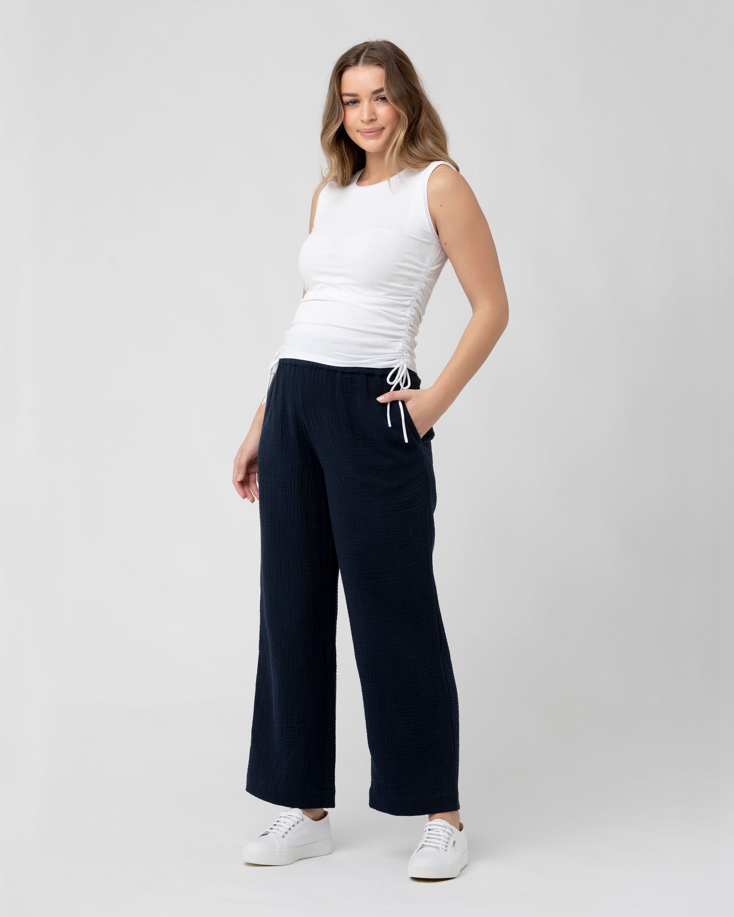 Ripe Cody Wide Leg Pant - Navy