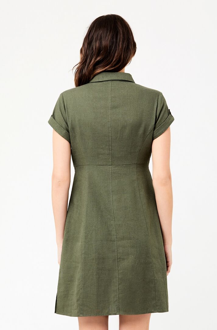 Ripe Colette Tie Up Dress - Olive