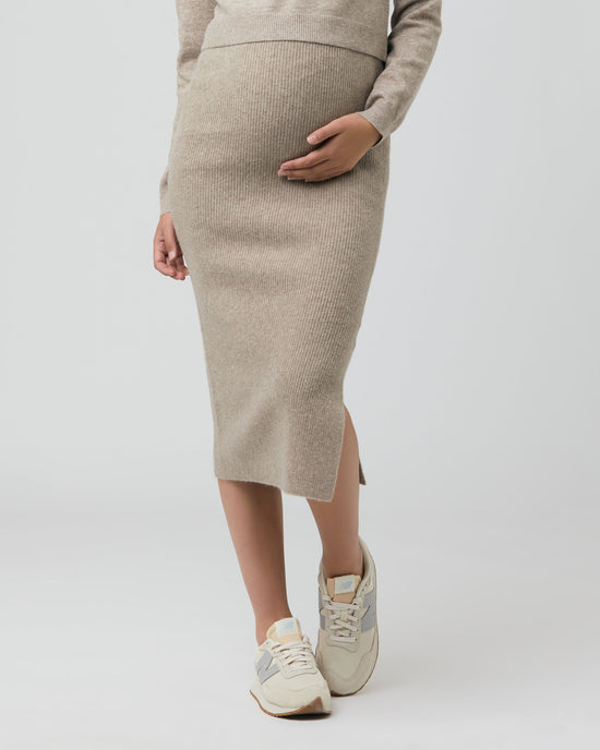 Ripe Dani Knit Skirt - Latte