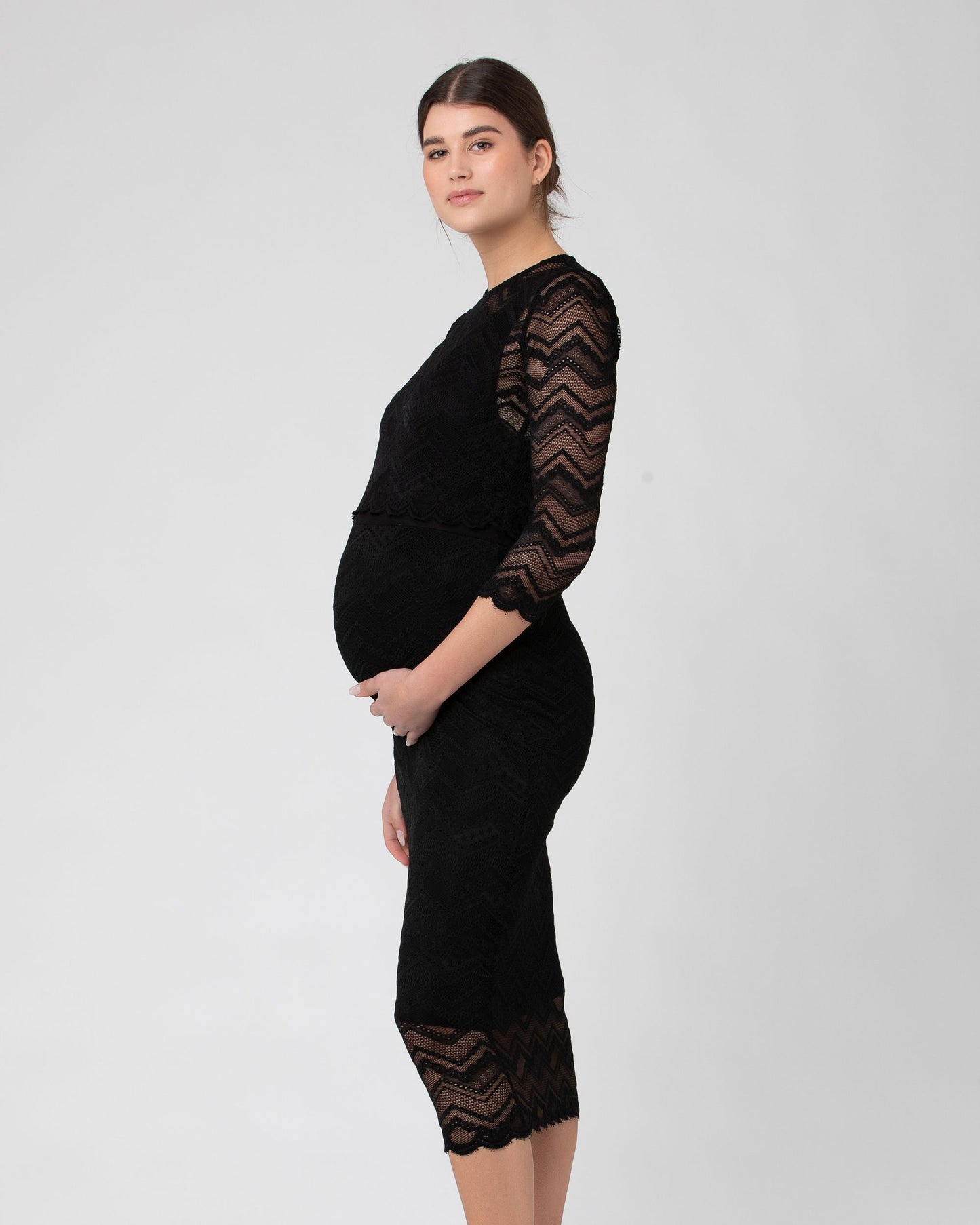 Ripe Eve Lace Nursing Dress - Black