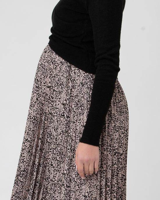 Ripe Florence Pleat Skirt Black/Dusty Pink