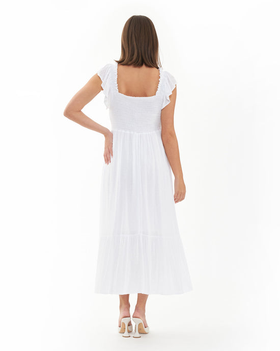 Ripe Hail Spot Dress - White