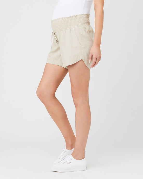 Ripe Indi Shirred Short - Natural