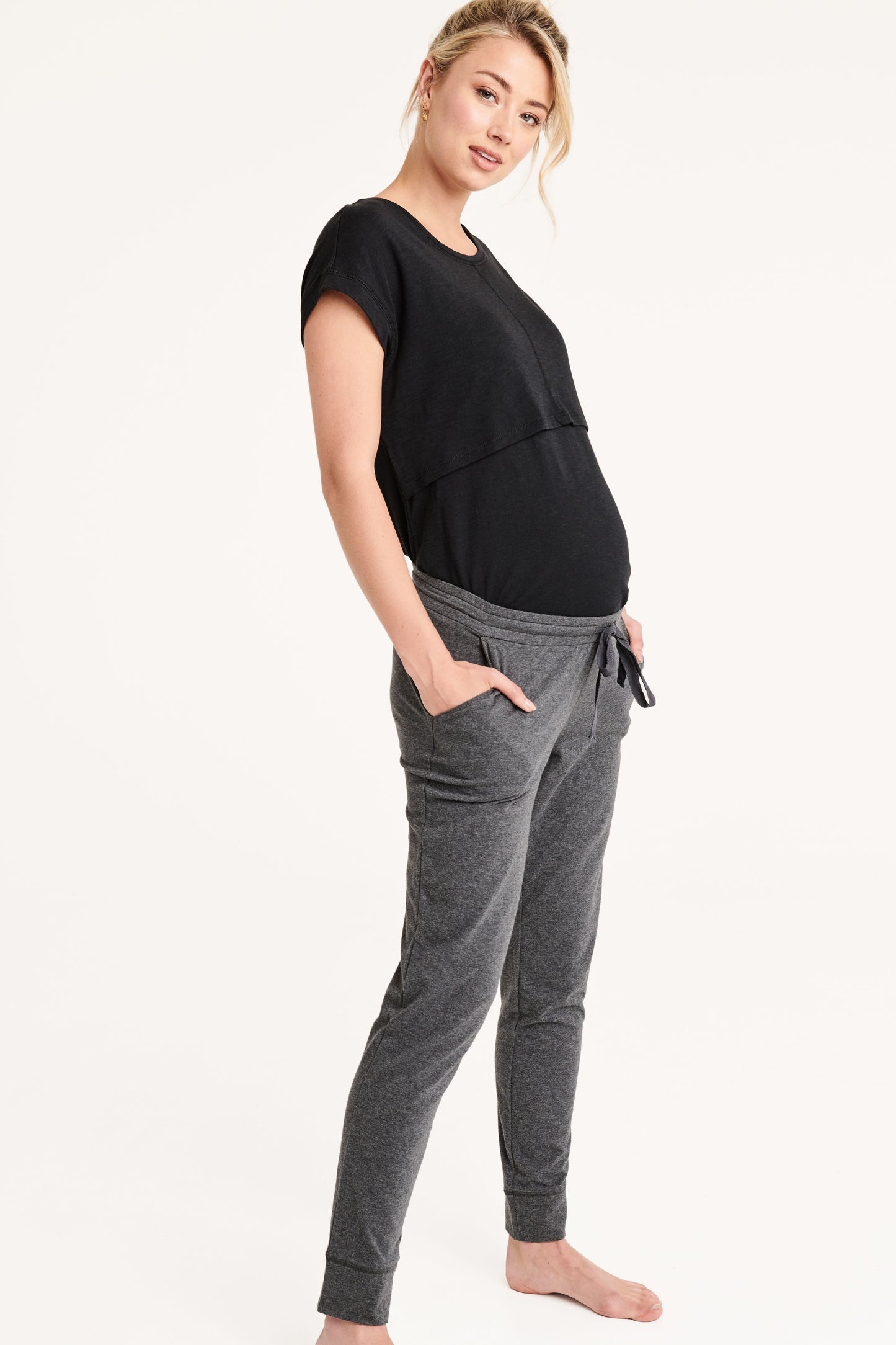 Ripe Jersey Joggers - Charcoal Marle