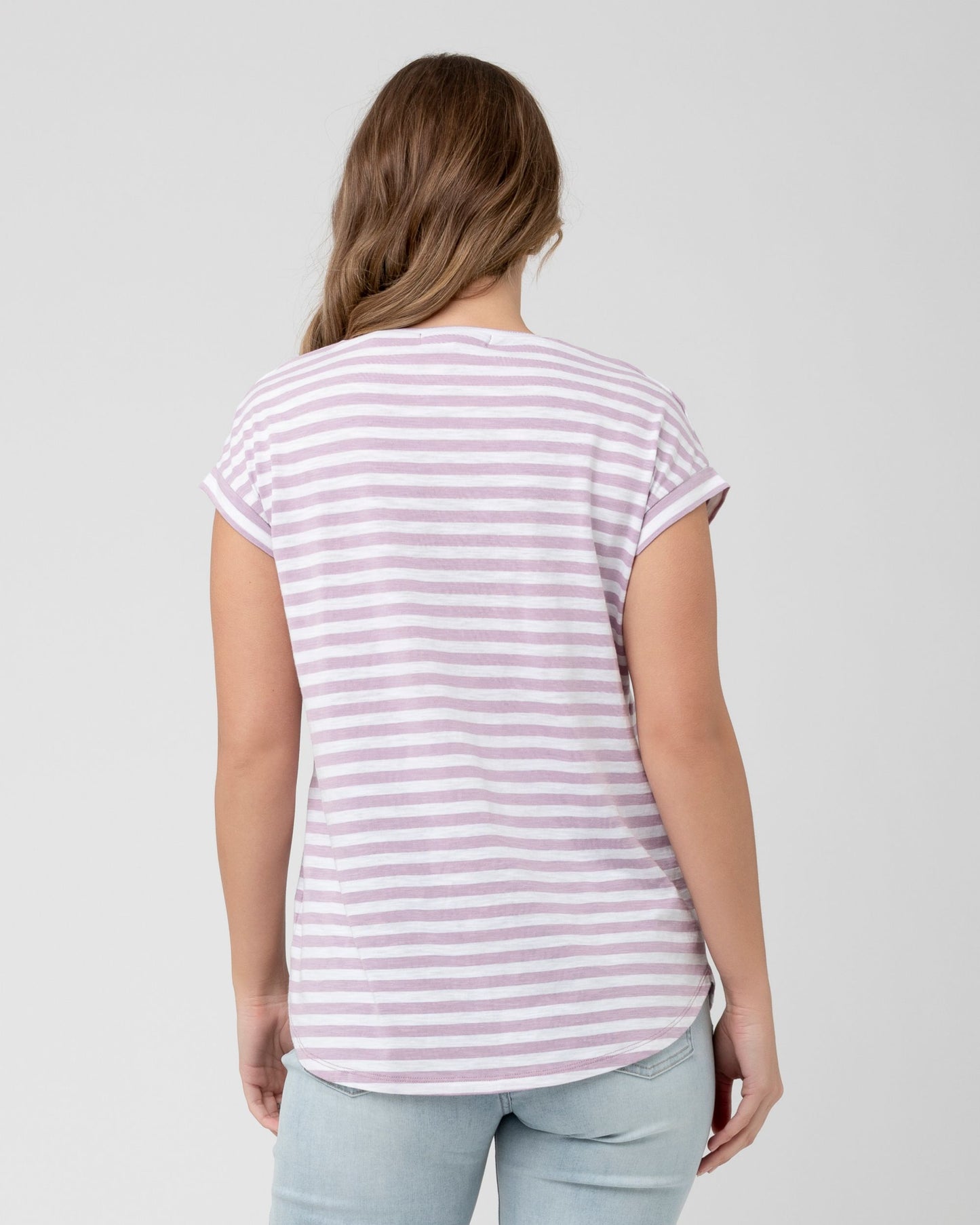 Ripe Lionel Nursing Tee - Lilac/White