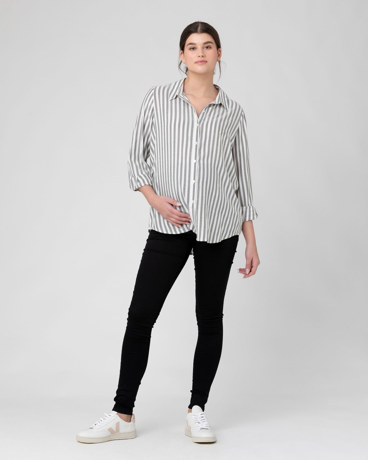 Ripe Lou Stripe Shirt Black/White