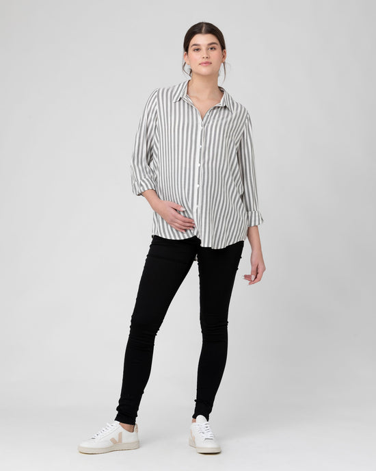 Ripe Lou Stripe Shirt Black/White