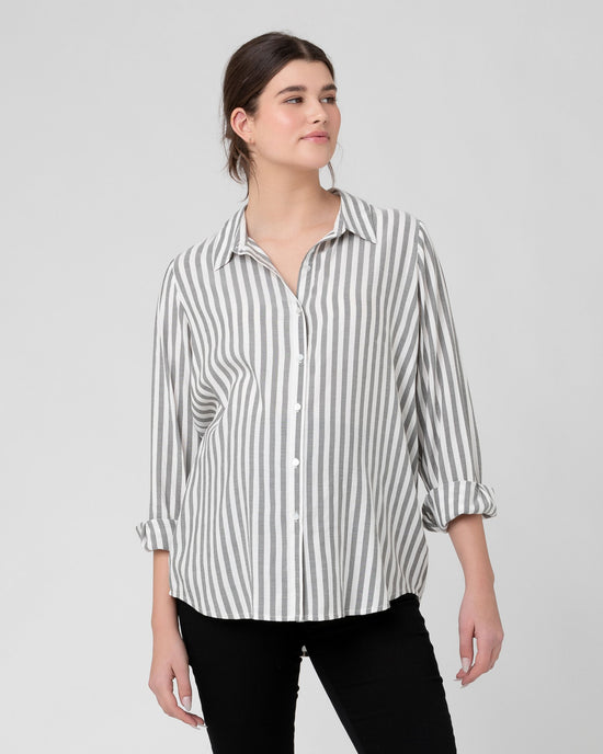 Ripe Lou Stripe Shirt Black/White