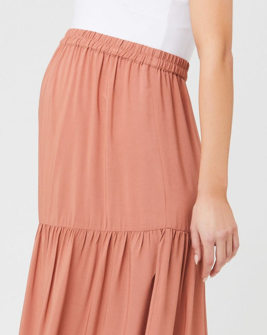 Ripe Lynsey Tiered Skirt - Terracotta