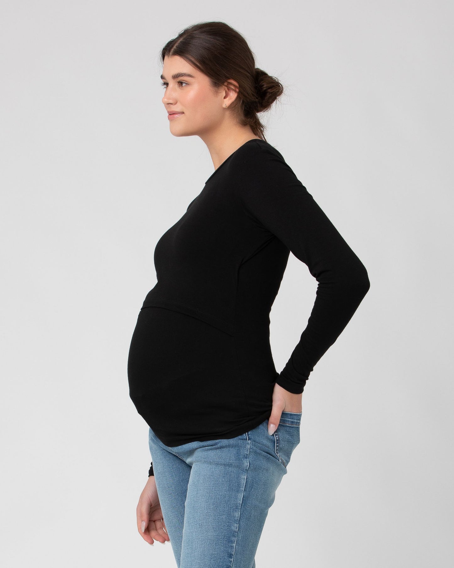 Ripe Organic Cotton Nursing Top W6369 - Black