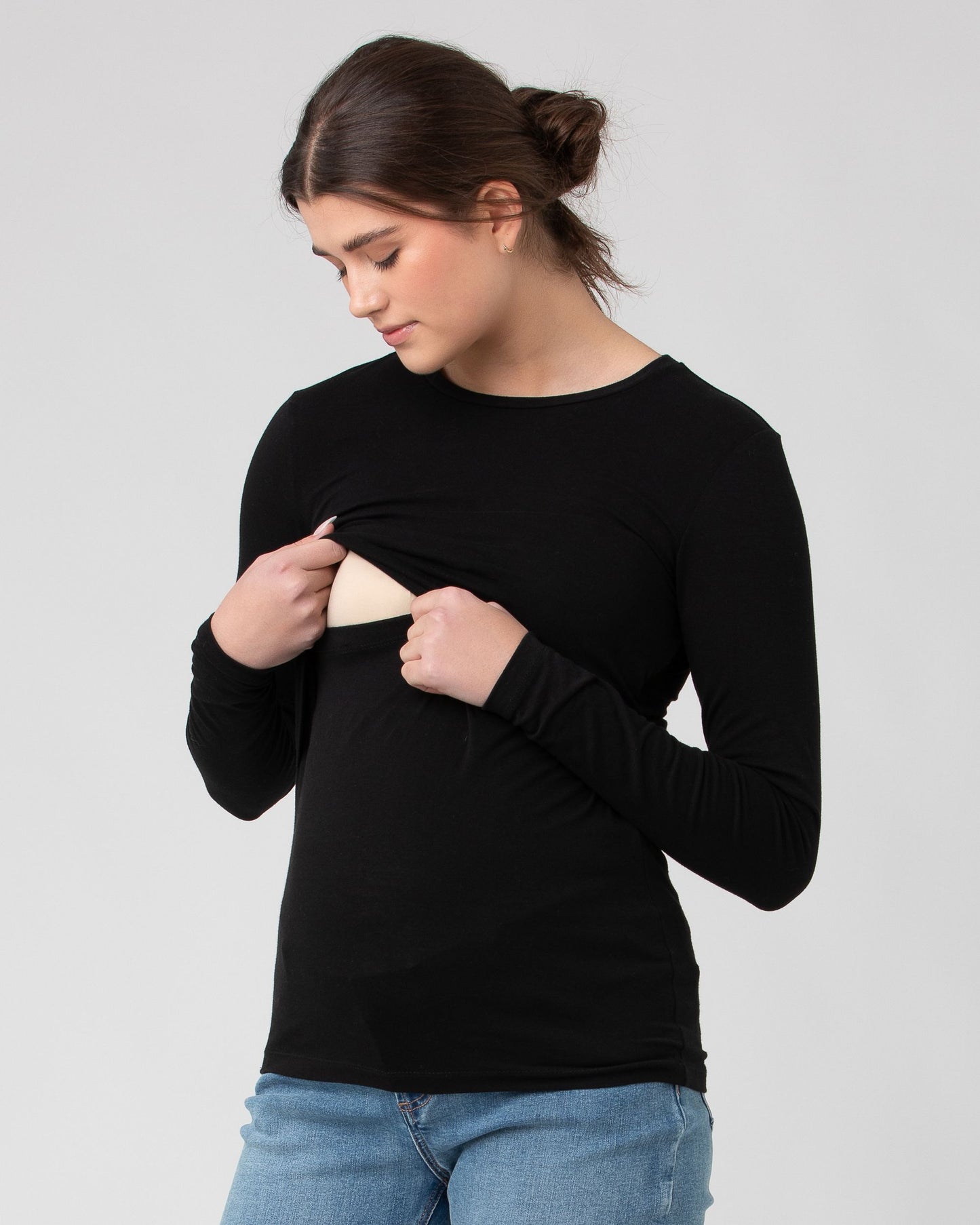 Ripe Organic Cotton Nursing Top W6369 - Black