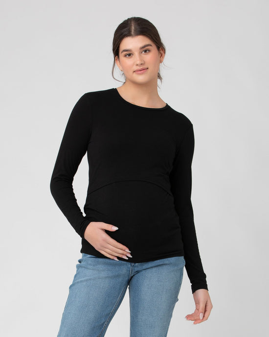 Ripe Organic Cotton Nursing Top W6369 - Black