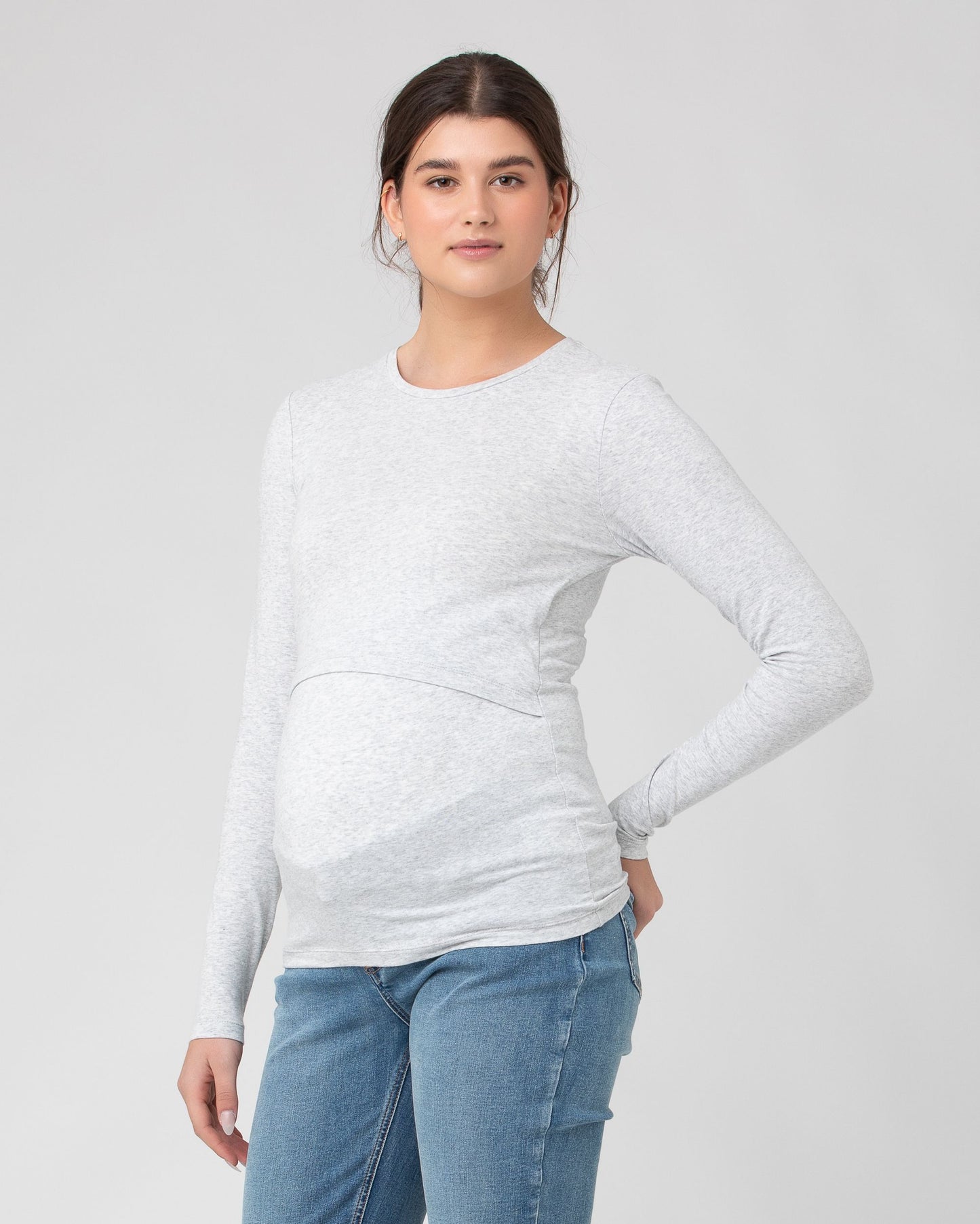 Ripe Organic Cotton Nursing Top W6369 - Silver Marle