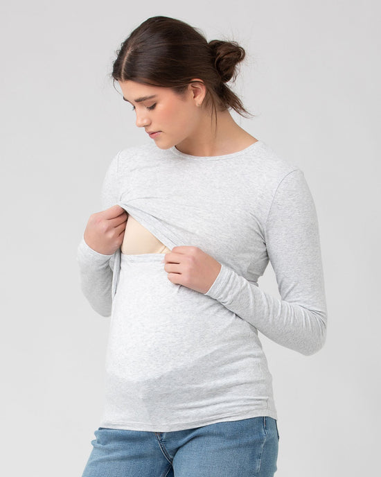 Ripe Organic Cotton Nursing Top W6369 - Silver Marle