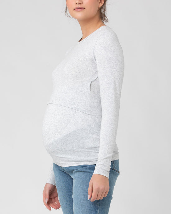 Ripe Organic Cotton Nursing Top W6369 - Silver Marle