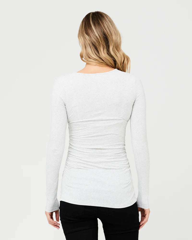 Ripe Organic Nursing Long Sleeve Top - Silver Marle