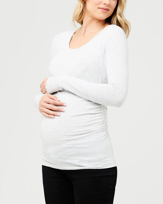 Ripe Organic Nursing Long Sleeve Top - Silver Marle