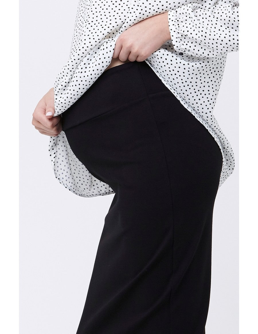 Ripe Ponte Pencil Skirt - Black