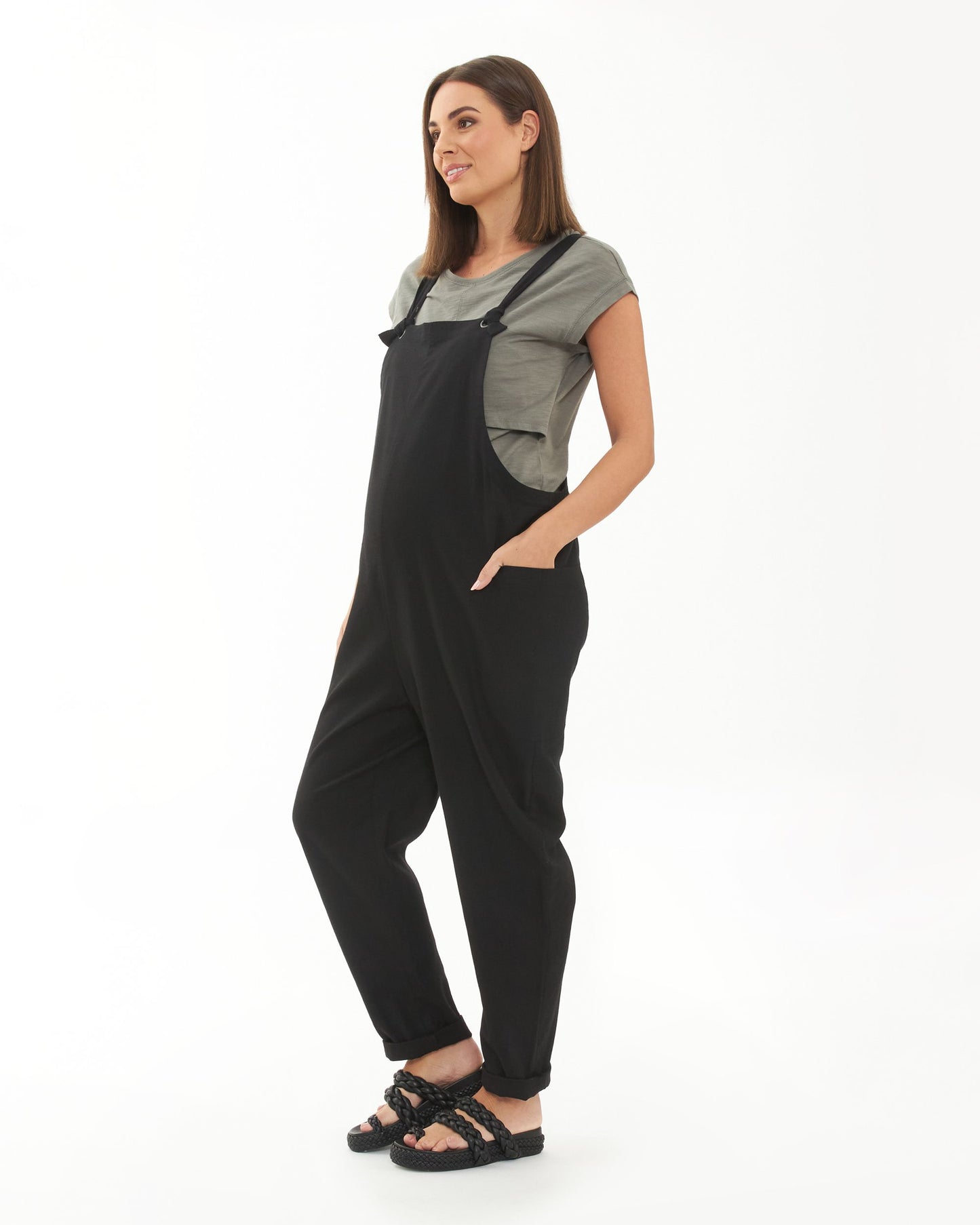 Ripe Poppy Linen Jumpsuit - Black