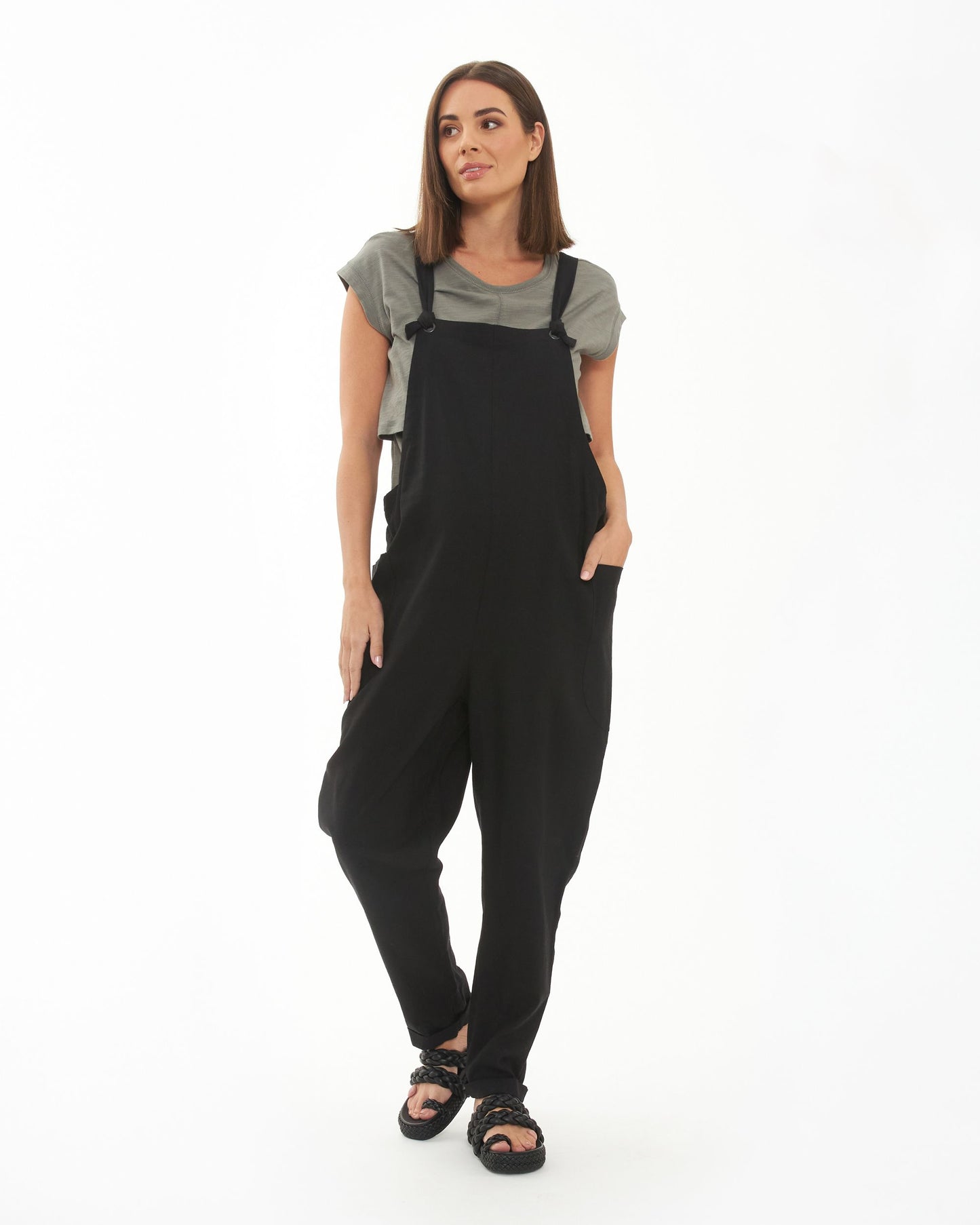 Ripe Poppy Linen Jumpsuit - Black