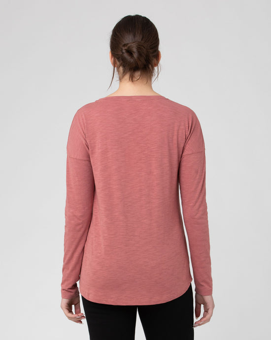 Ripe Richie Long Sleeve Nursing Tee - Rouge