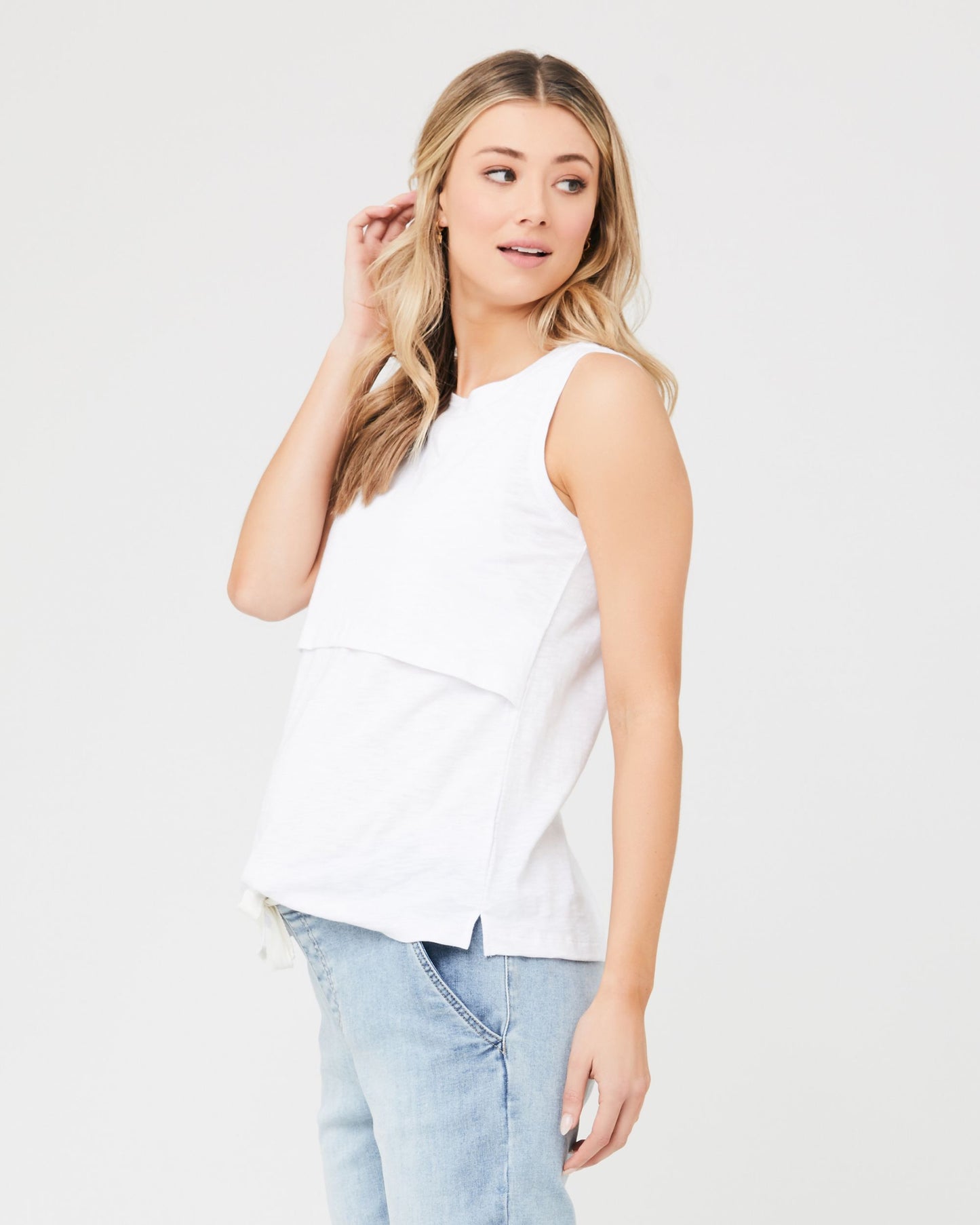 Ripe Richie Nursing Tank - White