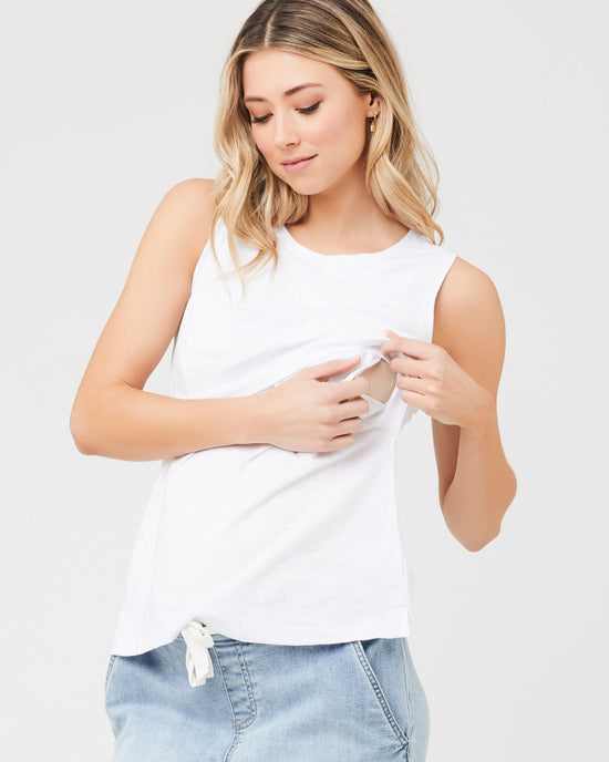 Ripe Richie Nursing Tank - White