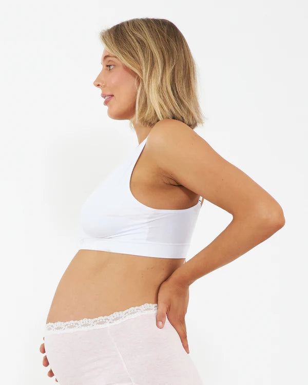 Ripe Seamless Nursing Bralette - White