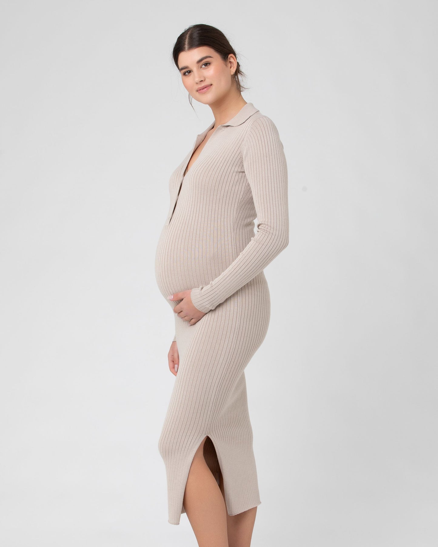 Ripe Sammy Knit Polo Dress - Stone