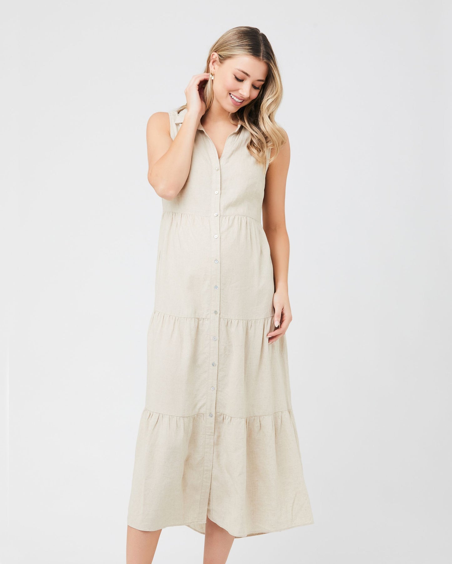 Ripe Tracy Tiered Dress - Natural