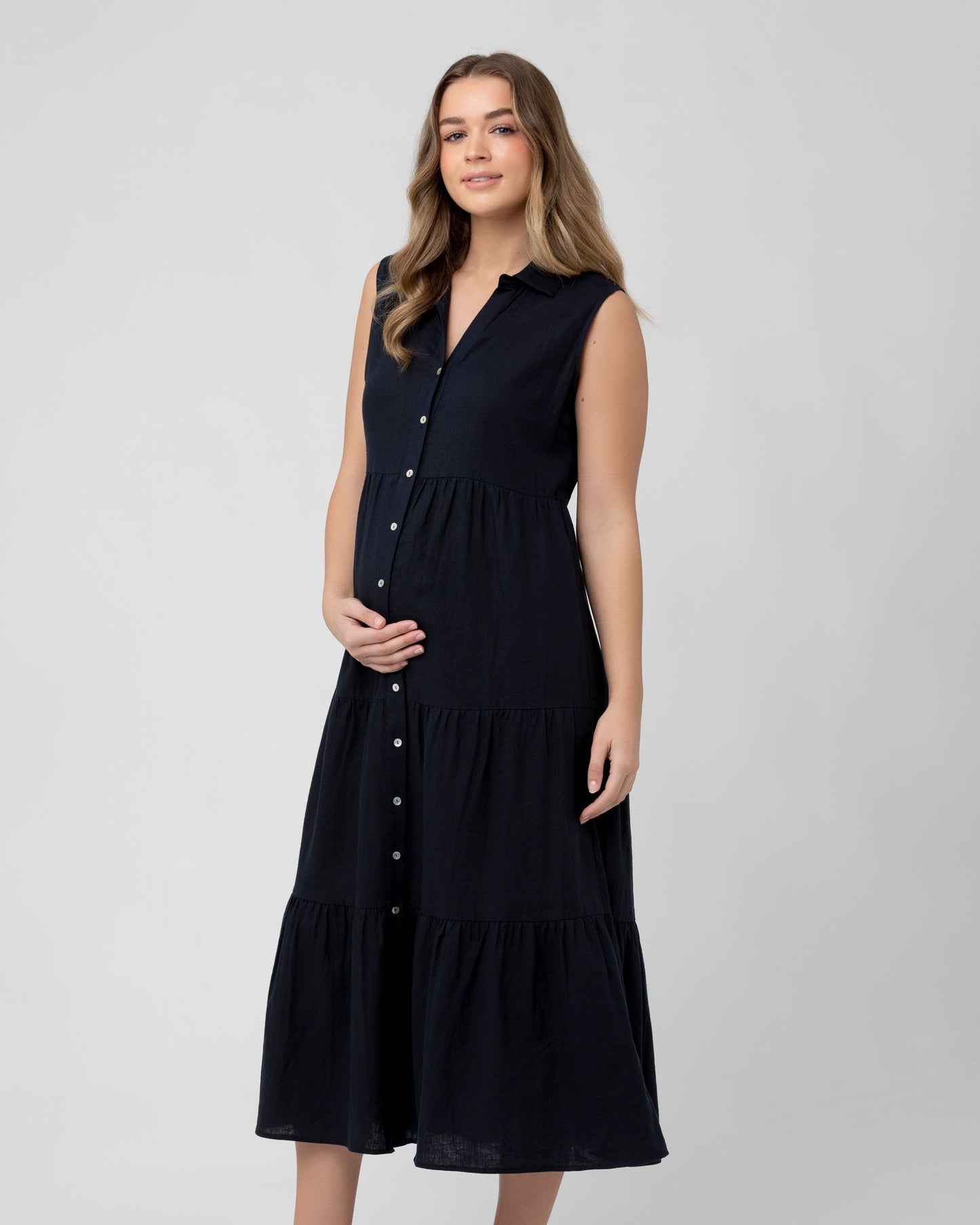 Ripe Tracy Tiered Dress - Navy