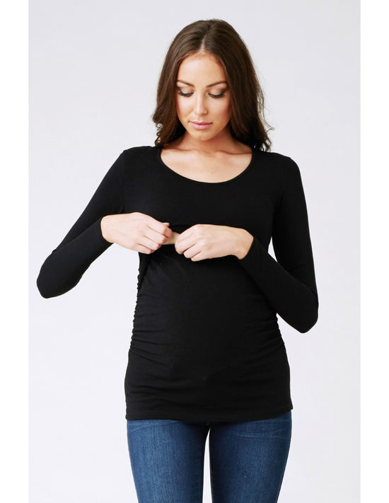 Ripe Organic Nursing Long Sleeve Top - Black