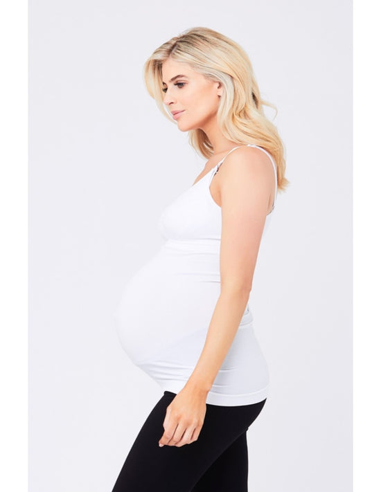 Ripe Seamless Nursing Tank - White