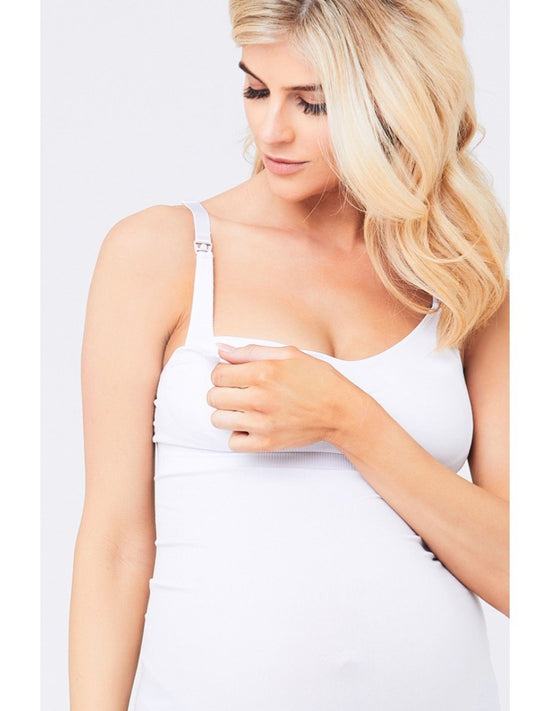 Ripe Seamless Nursing Tank - White