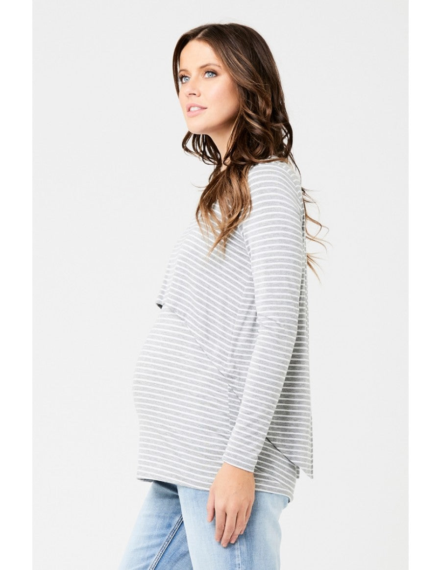 Ripe Swing Back Nursing Top - Silver Marle