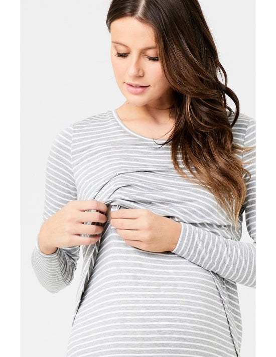 Ripe Swing Back Nursing Top - Silver Marle