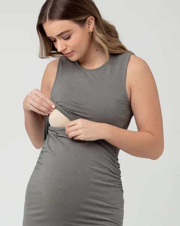 Ripe Organic Nursing Tank Dress - Moss