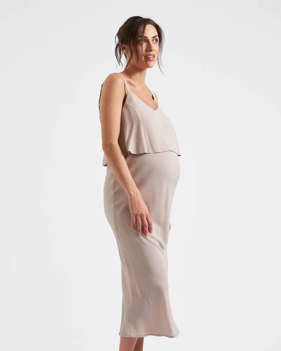 Ripe Alma Nursing Slip Dress - Sand