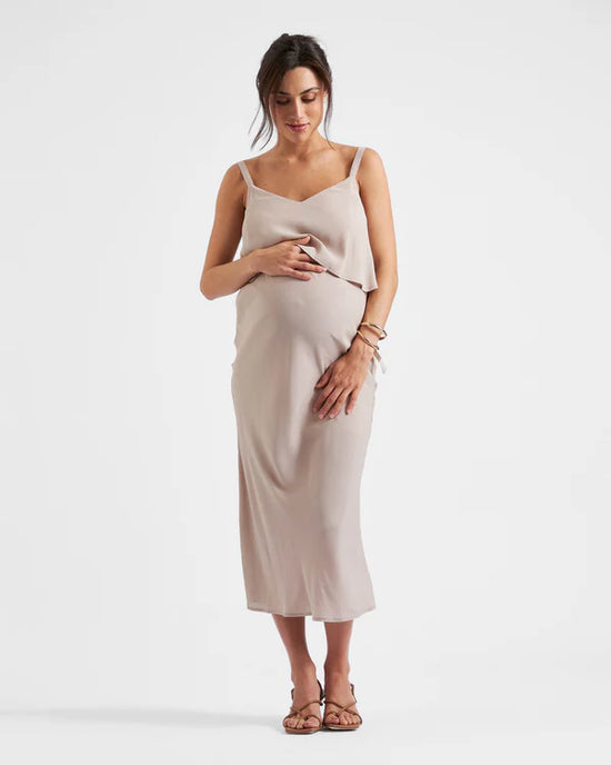 Ripe Alma Nursing Slip Dress - Sand