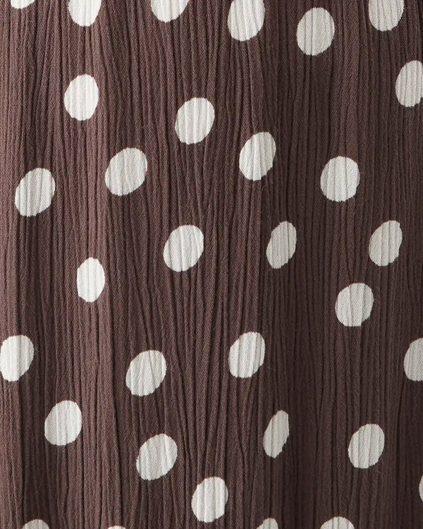 Ripe Juliette Spot Dress - Brown / Off White
