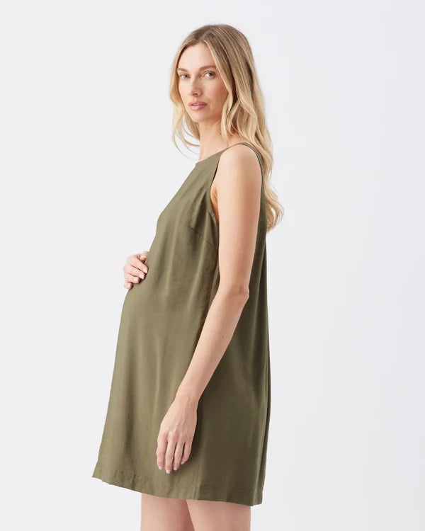 Ripe Irene Shift Dress - Khaki