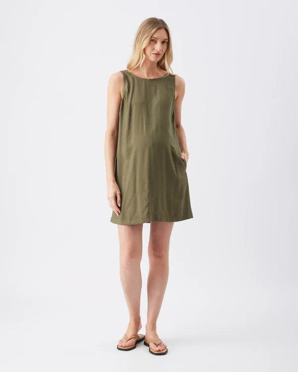 Ripe Irene Shift Dress - Khaki